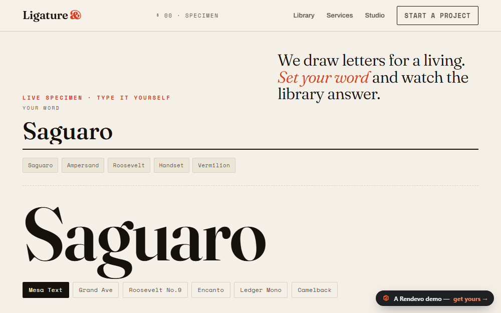 Ligature demo